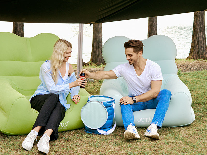 Tragbarer aufblasbarer Eiseimer