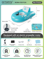 Motorized Inflatable Float Tube | OUTAFUN | powered water floating tube for lake pool water entertainment