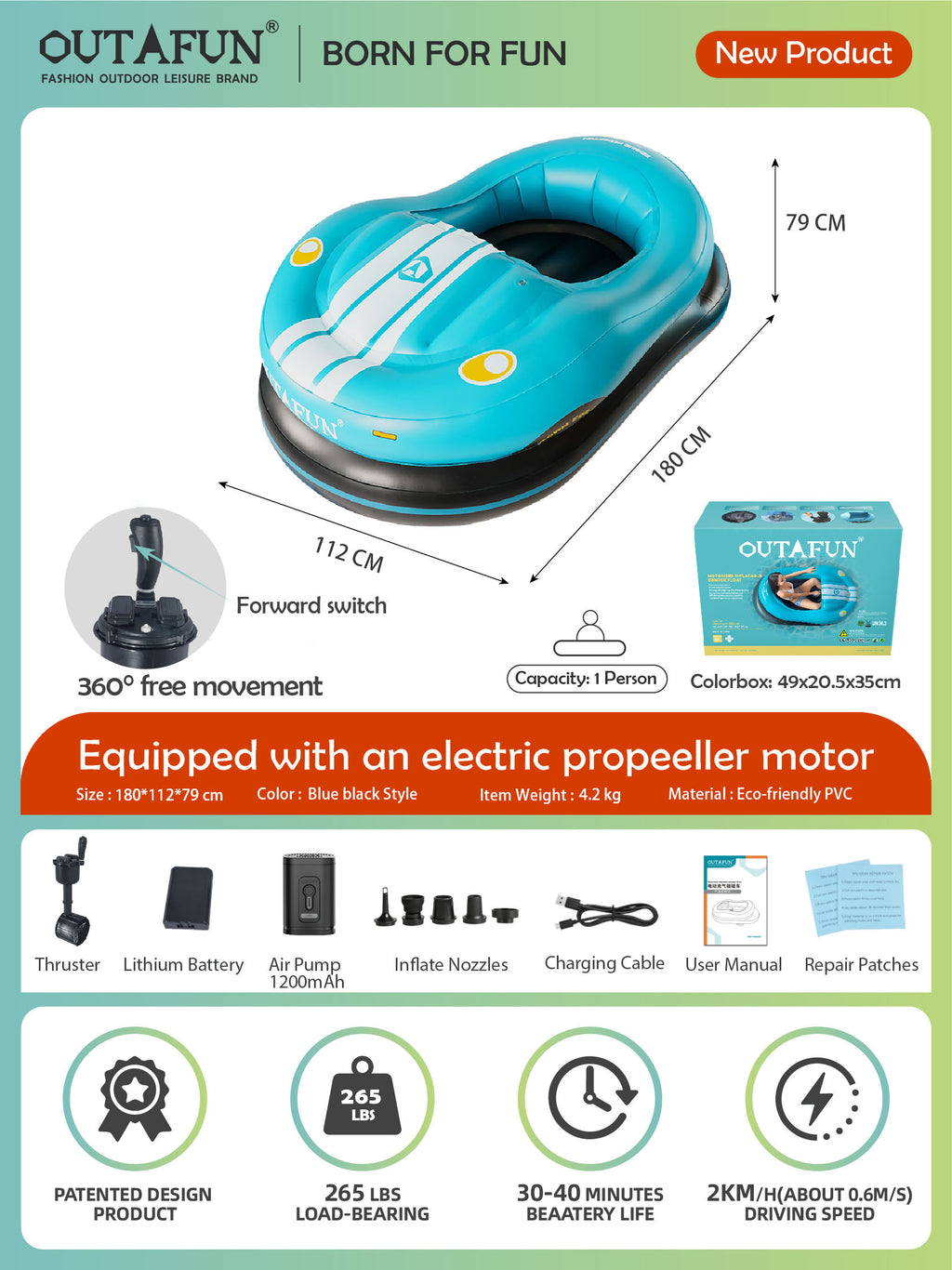 Motorized Inflatable Bumper Car Floats | OUTAFUN