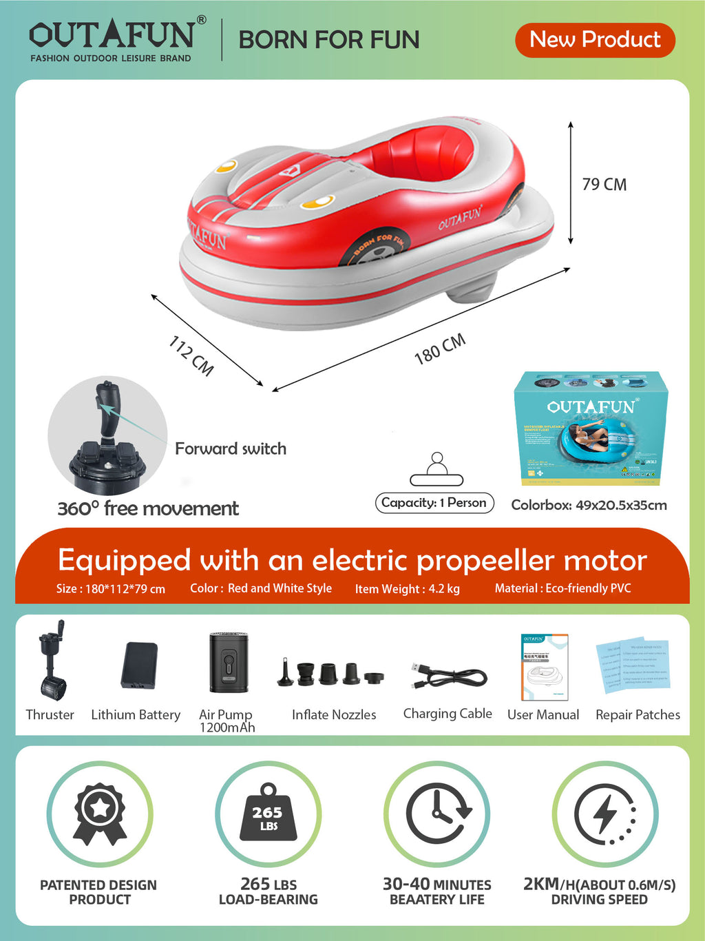 Motorized Inflatable Bumper Car Floats | OUTAFUN