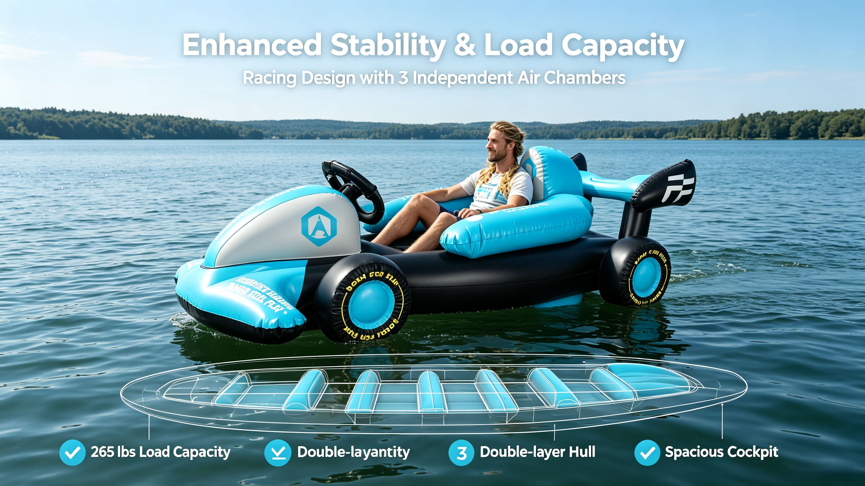 Motorisierte aufblasbare Bumper-Car-Floats