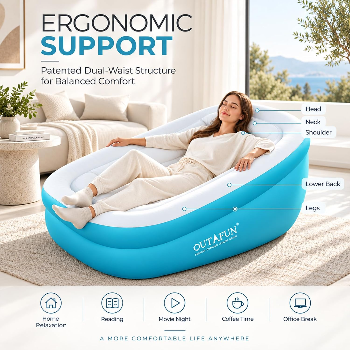 Canapé gonflable inclinable de luxe SF-01