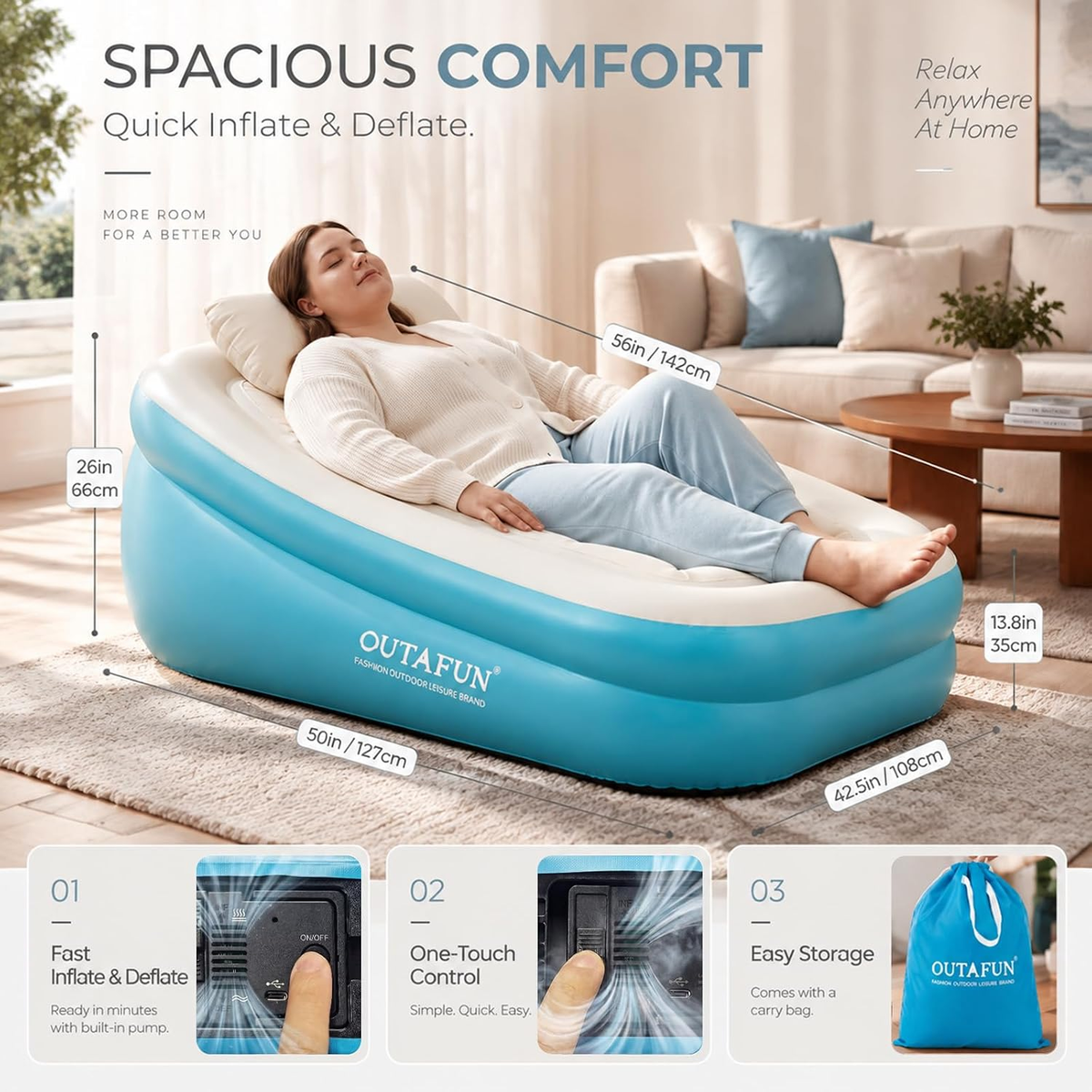 Canapé gonflable inclinable de luxe SF-01