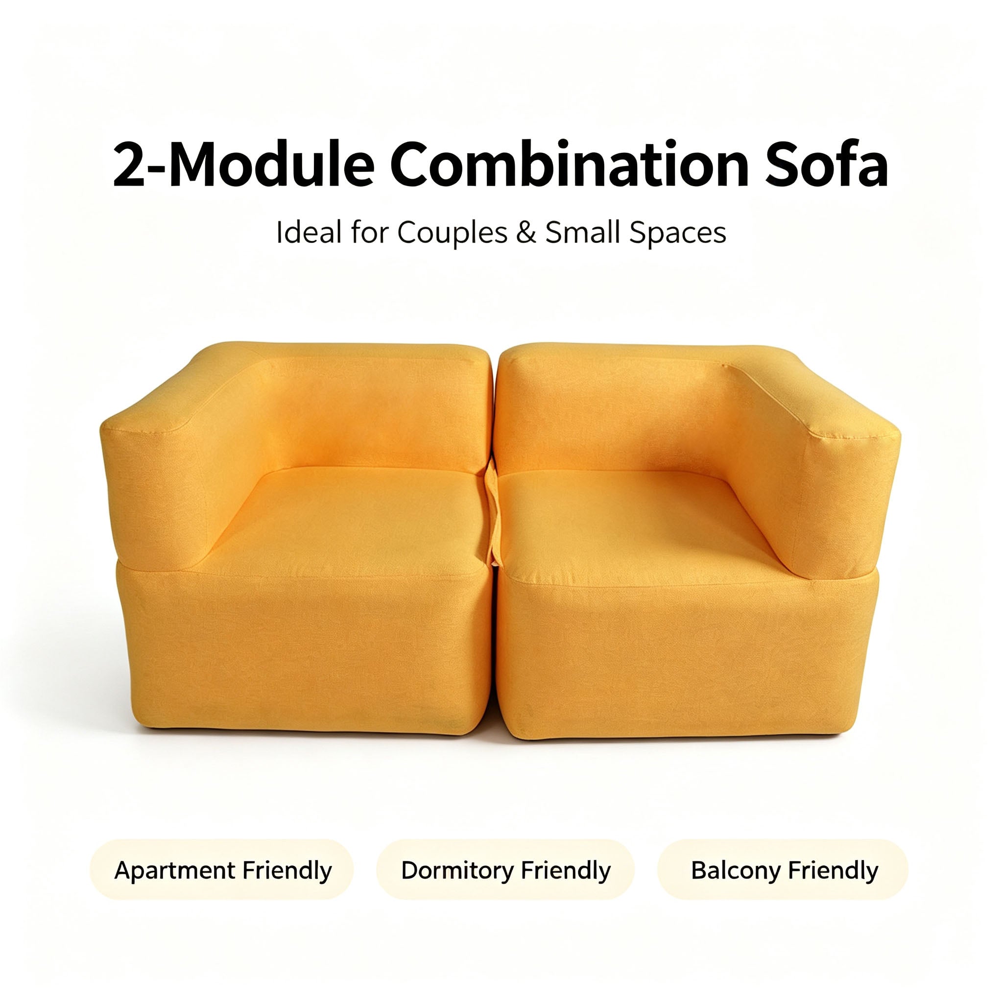 Modular Inflatable Fabric Sectional Sofa | OUTAFUN | Detachable Combination Design, Washable Linen Cover, Quick Air Valve, Indoor Living Room & Outdoor Camping Portable Inflatable Couch