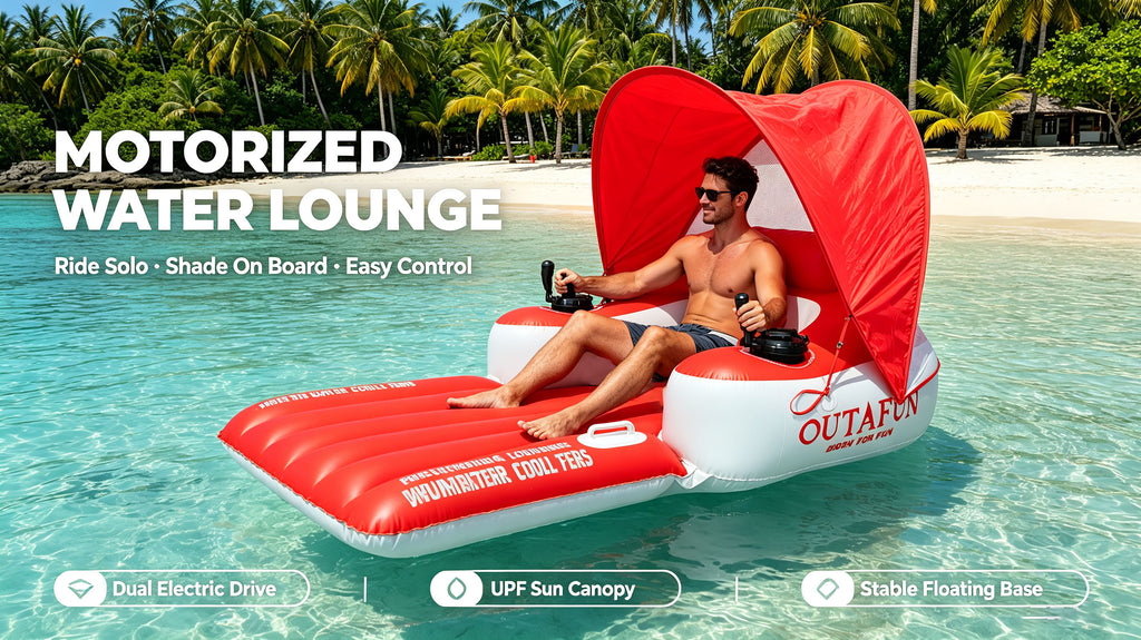 Motorized Inflatable Float Tube with Dual Thrusters | OUTAFUN