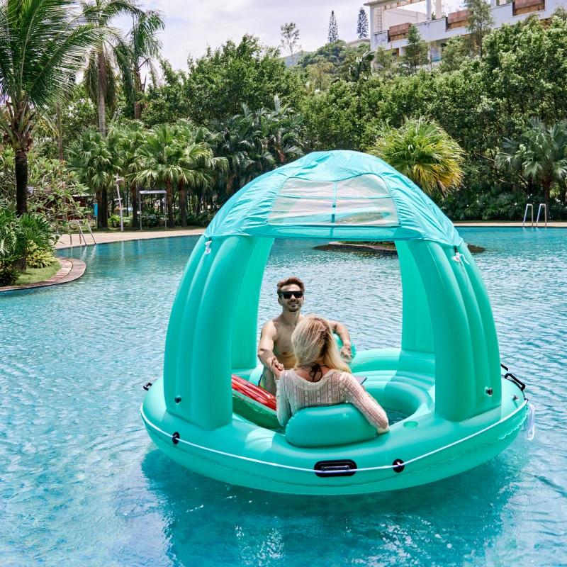 Large covered floating island on water FD-01